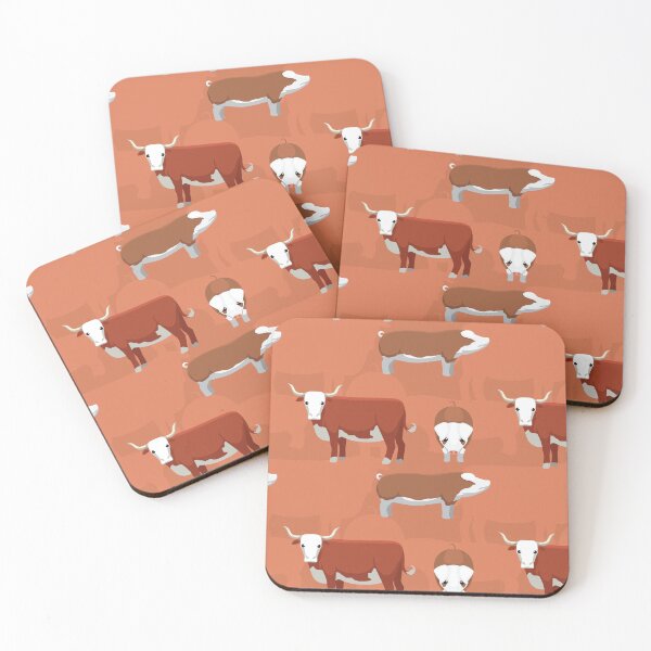 Item preview, Hereford Cattle Pig Cartoon Pattern designed and sold by SUPERHERON.