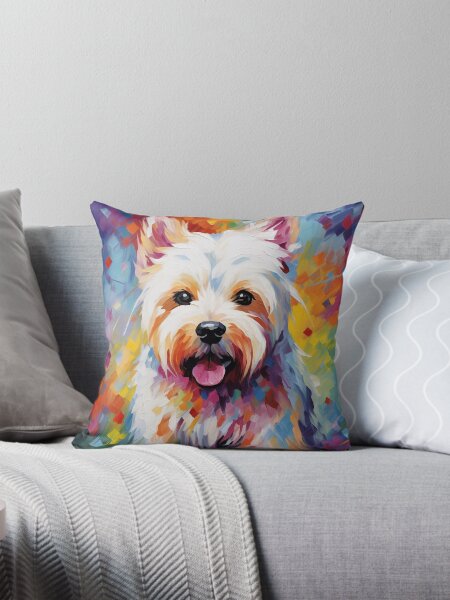 Handpainted Westie Puppy hotsell pillow