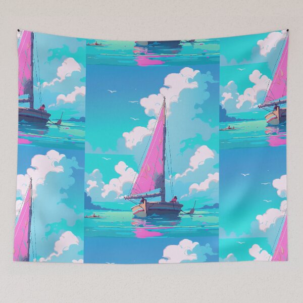Item preview, Calm Sea Sailing, relaxing vibes- Pixel art designed and sold by octoboobs.
