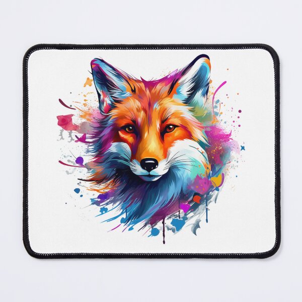 Item preview, Colorful abstractional fox with splash of paint designed and sold by Szkicerka.