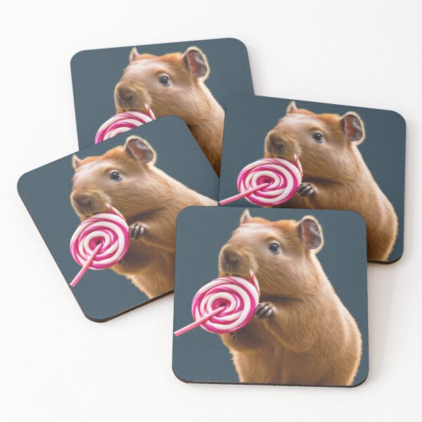 Item preview, Capibara Eating Lollipop designed and sold by RayAndDice.