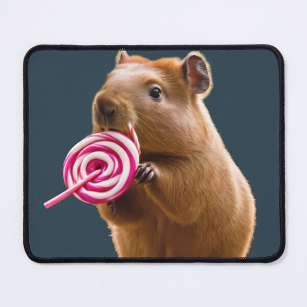 Item preview, Capibara Eating Lollipop designed and sold by RayAndDice.