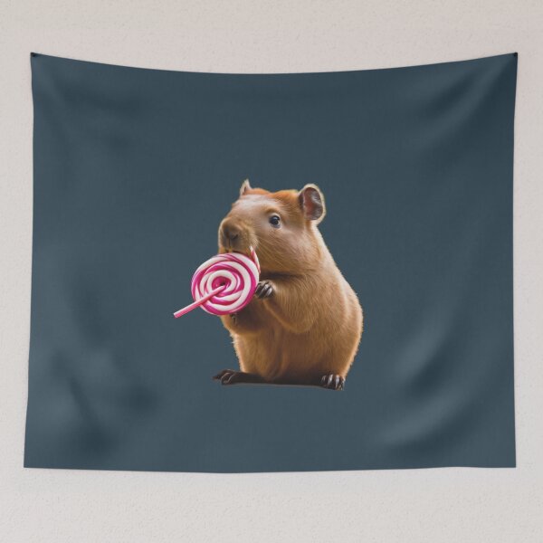 Item preview, Capibara Eating Lollipop designed and sold by RayAndDice.