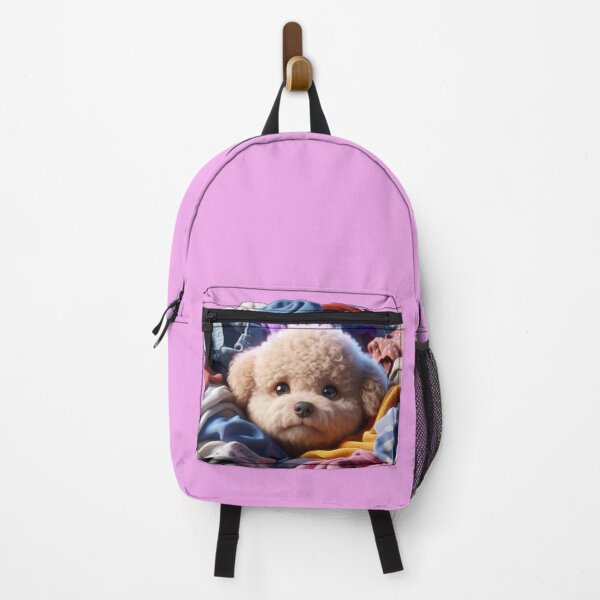 Item preview, Adorable Dog Poodle on Colorful Pile of Clothes designed and sold by toypoodlemom.