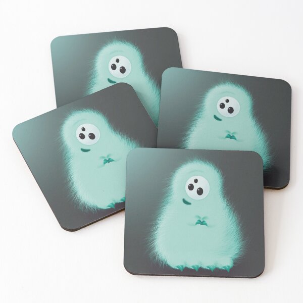 Item preview, Cute Turquoise Green Monster (square) Kids Drawing  designed and sold by written4r7.