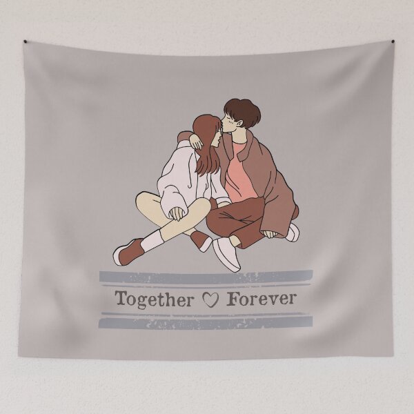 Item preview, Love Couple kissing. Together forever animation designed and sold by BloomingByL.