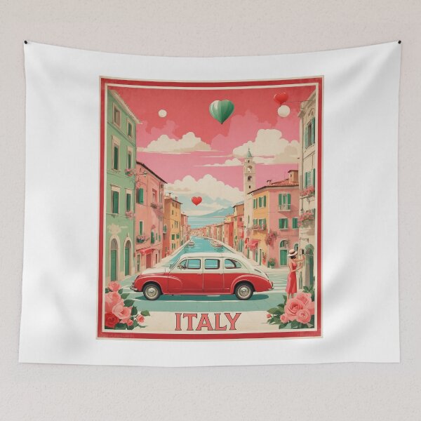 Item preview, Valentines Day Italy Tourism Vintage Poster designed and sold by TravelersGems.