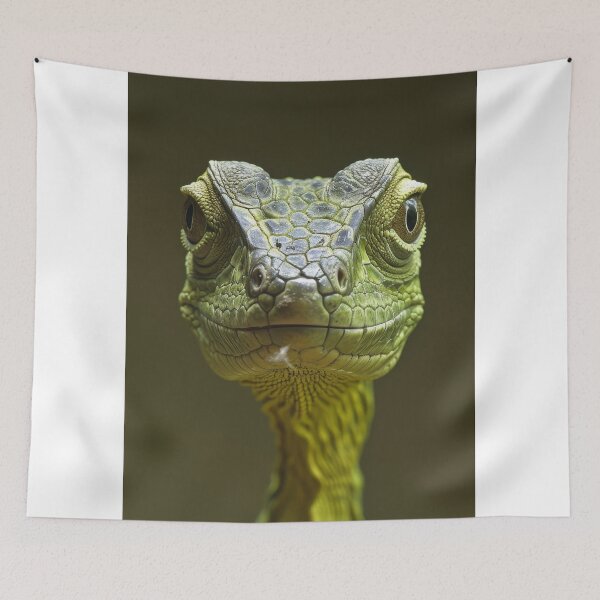 Item preview, Emerald Gaze: The Regal Reptile Portrait designed and sold by EtherealEchoes.