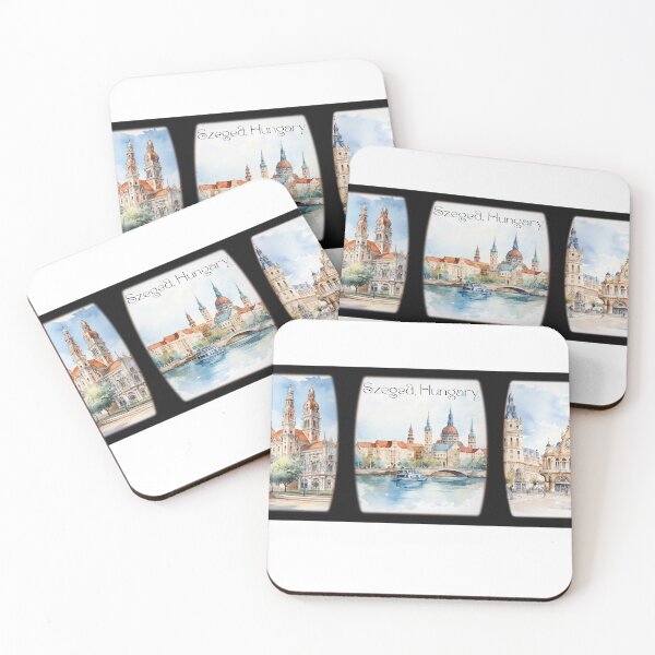 Item preview, Szeged Hungary euro trip landscape watercolor picture designed and sold by Anna Sacha.
