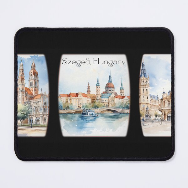 Item preview, Szeged Hungary euro trip landscape watercolor picture designed and sold by Anna Sacha.