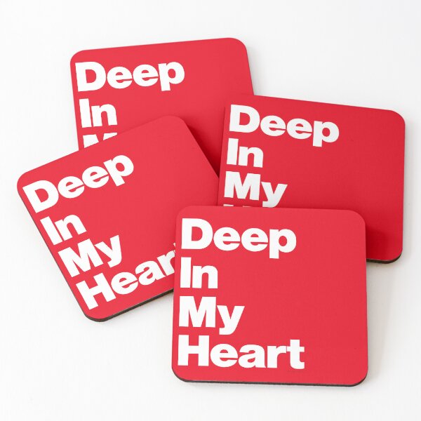 Item preview, Deep In My Boro Heart White On Red designed and sold by Logo-A-GoGo.