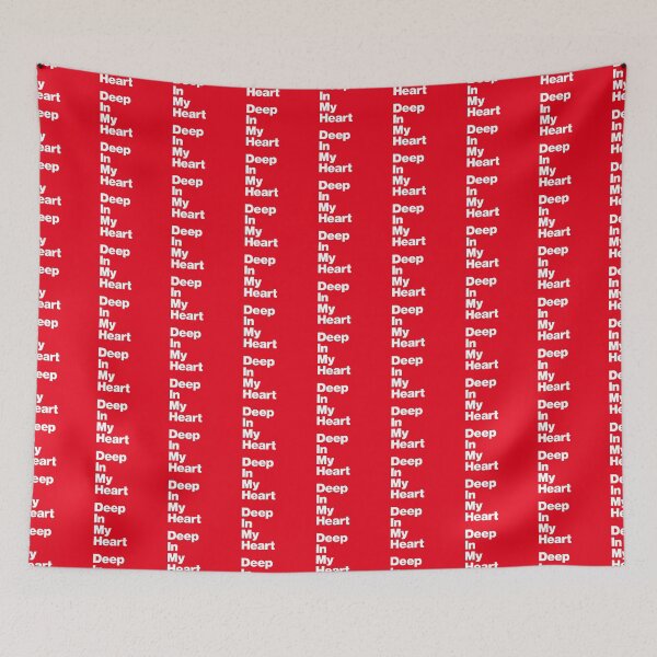 Item preview, Deep In My Boro Heart White On Red designed and sold by Logo-A-GoGo.