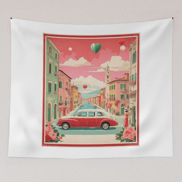 Item preview, Valentines Day Italy Tourism Vintage Poster 2 designed and sold by TravelersGems.
