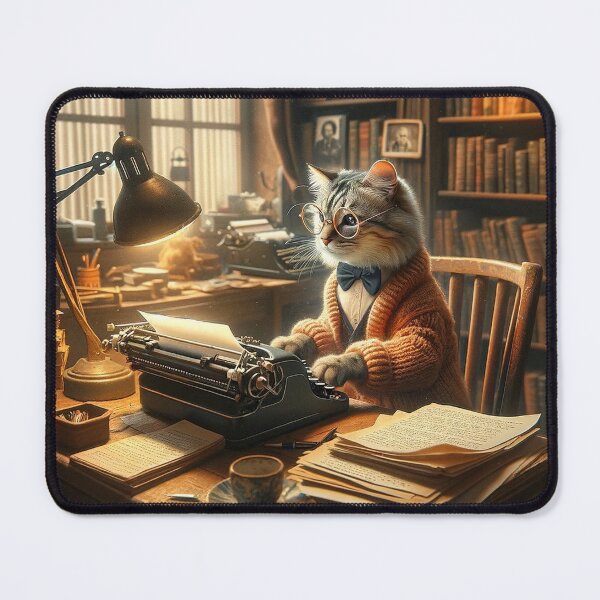 Item preview, Wordsmith Whiskers: The Feline Author's Retreat designed and sold by catontheroof.