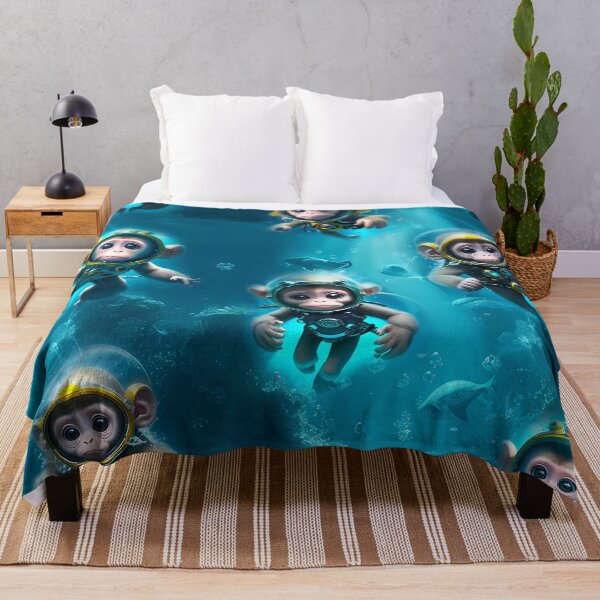 Item preview, Cute monkeys diving designed and sold by LeoVik.