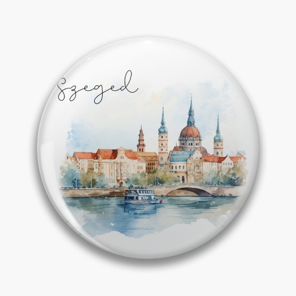Item preview, szeged souvenir watercolor view designed and sold by Anna Sacha.