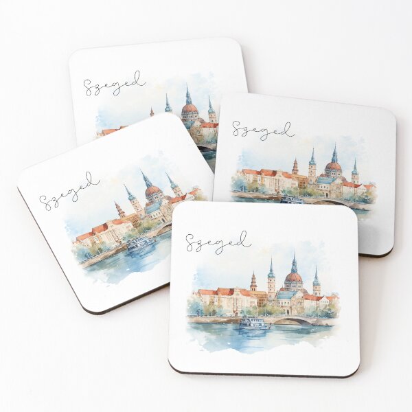 Item preview, szeged souvenir watercolor view designed and sold by Anna Sacha.