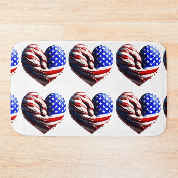 Item preview, Heart and flag of the United States of America in one 1 designed and sold by LittleWorldShop.