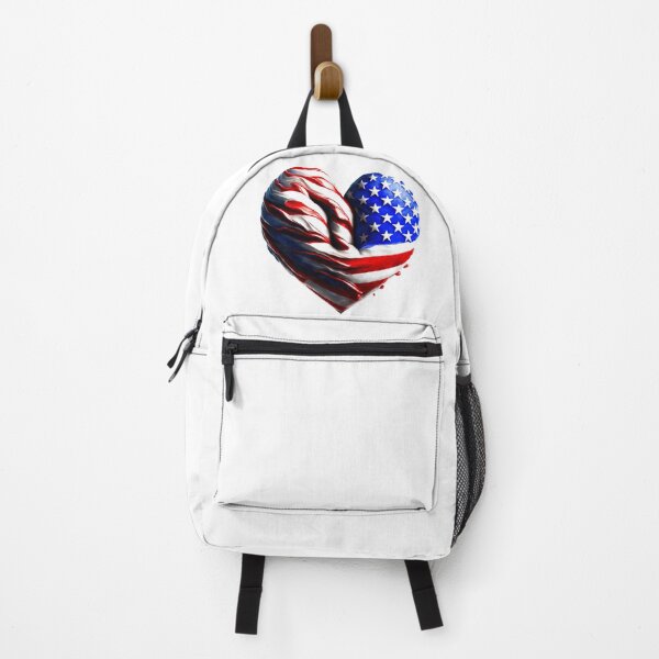 Artikelvorschau, Herz und Flagge der Vereinigten Staaten von Amerika in einem 1 entworfen und verkauft von LittleWorldShop.