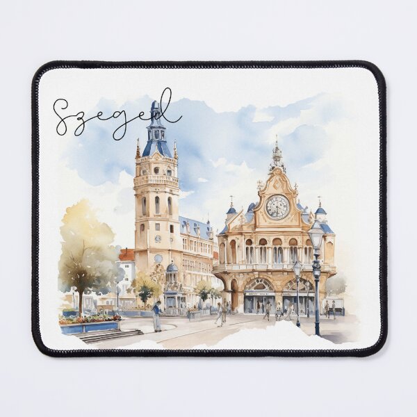 Item preview, Szeged hungarian souvenir watercolor picture designed and sold by Anna Sacha.