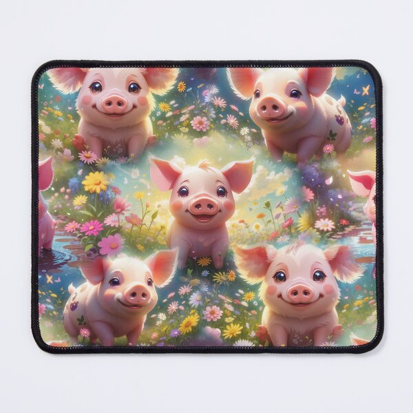 Item preview, Meadow flower smiling pigs designed and sold by LeoVik.