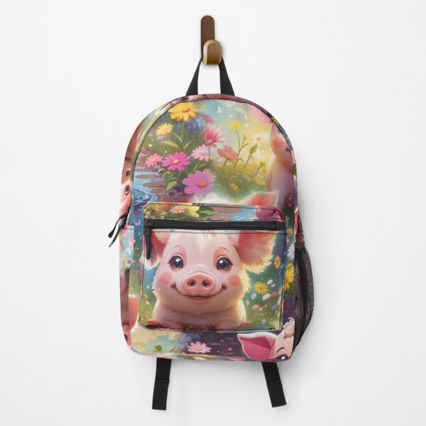 Item preview, Meadow flower smiling pigs designed and sold by LeoVik.