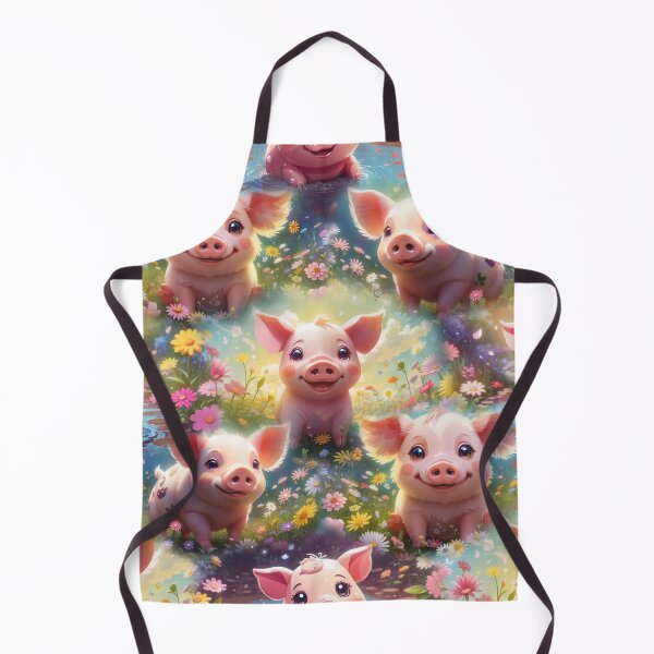 Item preview, Meadow flower smiling pigs designed and sold by LeoVik.