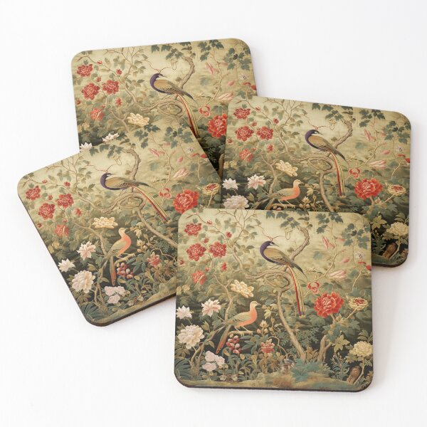 Item preview, Chinese Silk Floral Birds Carpet designed and sold by GrinGalore.