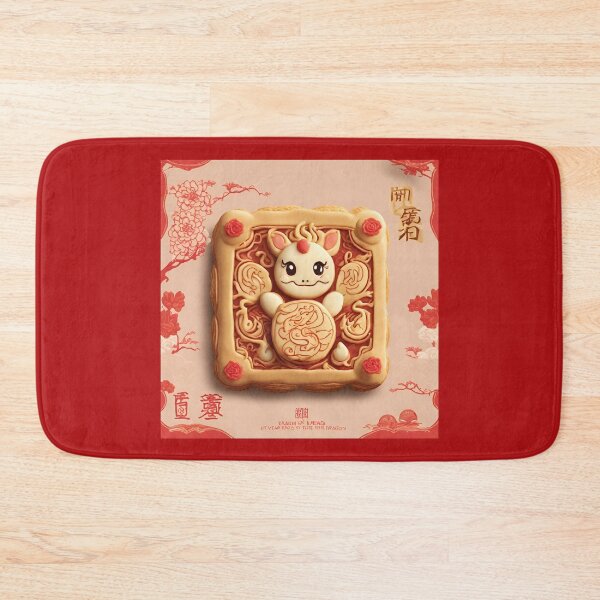 Item preview, Happy Lunar New Year Mooncake and  Dragon for a Prosperous and Lucky Chinese New Year 2024 designed and sold by SEVENPRINTS.