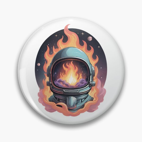 Artikelvorschau, Astronautenhelm in Flammen entworfen und verkauft von EtherealDesires.