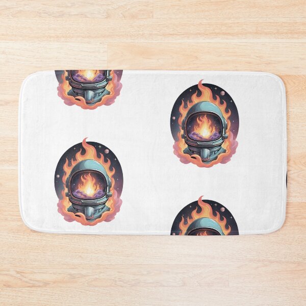 Item preview, Astronaut's helmet in flames designed and sold by EtherealDesires.