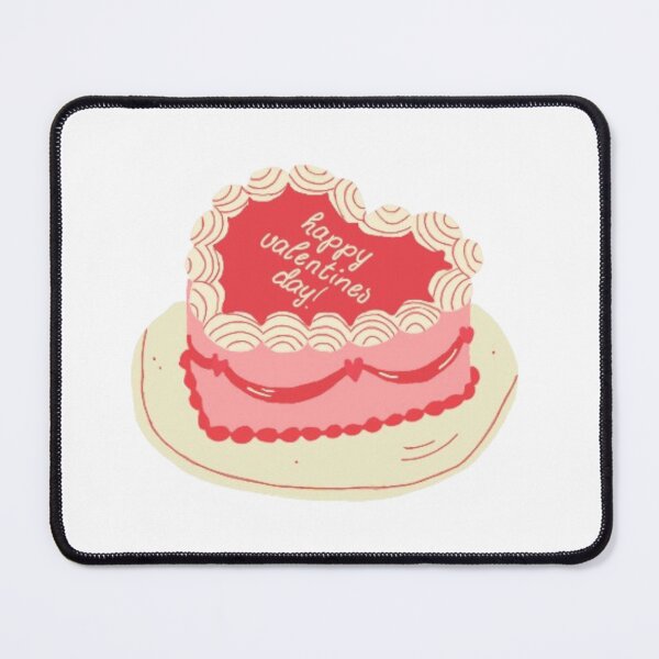 Item preview, Vintage Aesthetic Happy Valentines Day Cake Design designed and sold by ZoeBV.