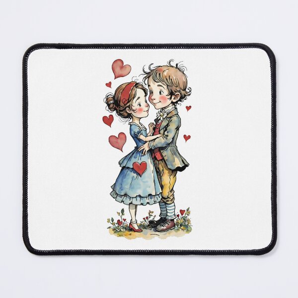 Item preview, Boy and girl in love Valentines day designed and sold by KawaiiLlamaShop.