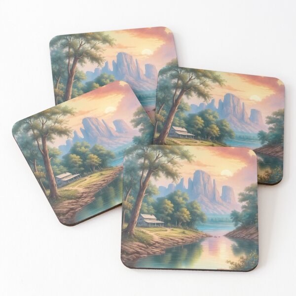 Item preview, Sunset Serenity at the Lakeside Retreat designed and sold by Vitalka-uk.
