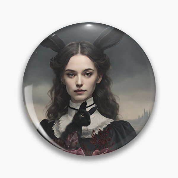 Item preview, Dark Academia Easter Bunny Vintage Moody Woman designed and sold by cutesy.