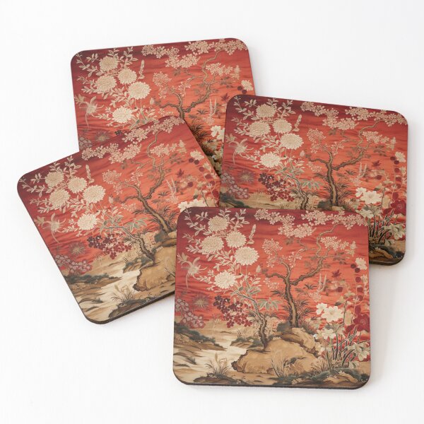 Item preview, Red Silk Floral Tree Carpet designed and sold by GrinGalore.