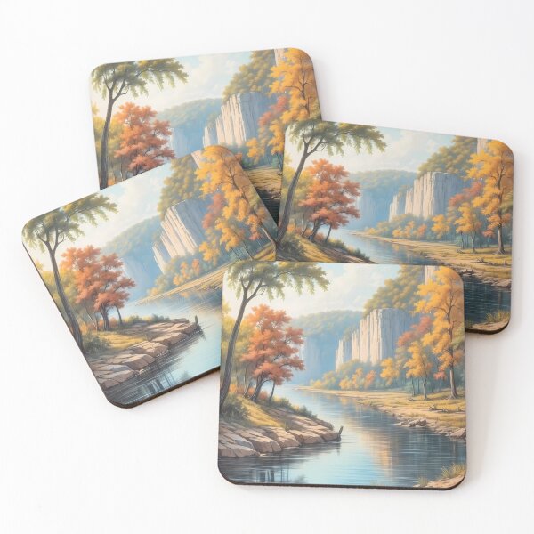 Item preview, Autumn's Glory Along the River Cliffs designed and sold by Vitalka-uk.