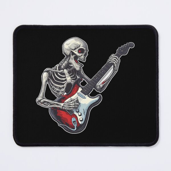 Item preview, Rocking Skeleton Guitarist - Halloween Heavy Metal Art designed and sold by meshhead.