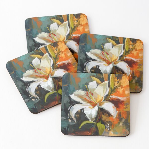 Item preview, White lilies designed and sold by Mikko Tyllinen.