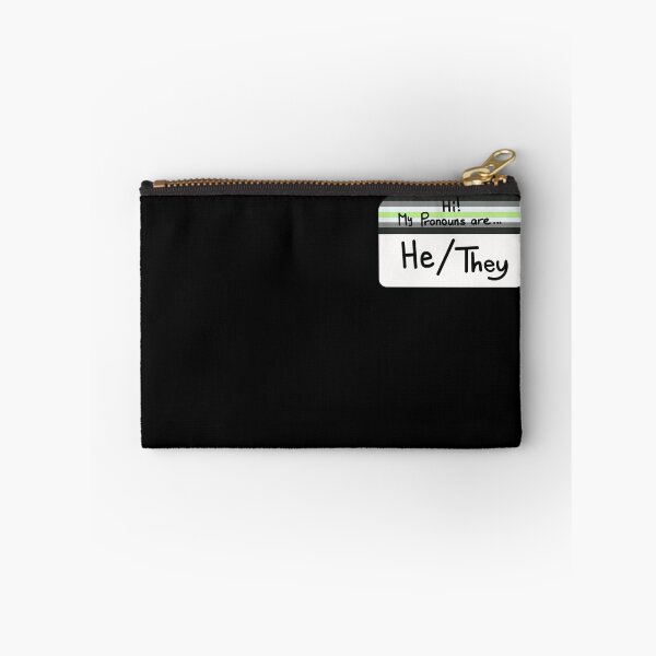 Item preview, Hi my pronouns are - He They - Agender pride edition designed and sold by Beelixir.