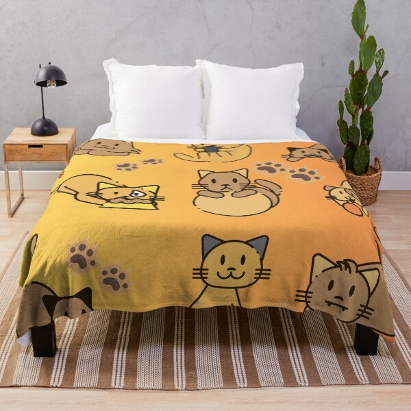 Item preview, Cute cats pattern on orange background. designed and sold by Swingfroglet.