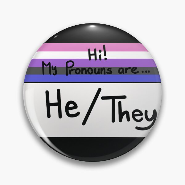 Item preview, Hi my pronouns are - He They - Genderfluid Pride designed and sold by Beelixir.