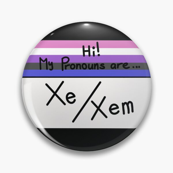Item preview, Hi my pronouns are - Xe Xem - Genderfluid Pride designed and sold by Beelixir.