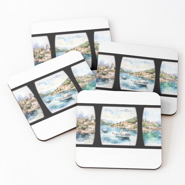 Item preview, Vis island watercolor view Croatia city designed and sold by Anna Sacha.