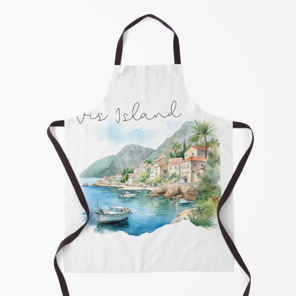 Item preview, Vis Island watercolor view croatian city awesome place designed and sold by Anna Sacha.