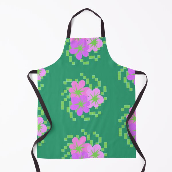 Item preview, Light green and pink flower graphics with pixel background designed and sold by CURIOUsDADA.