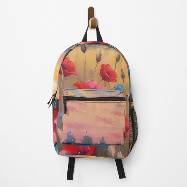 Item preview, Watercolor Painting of Yellow Wheat Field and Red Poppies designed and sold by Chicandcool.