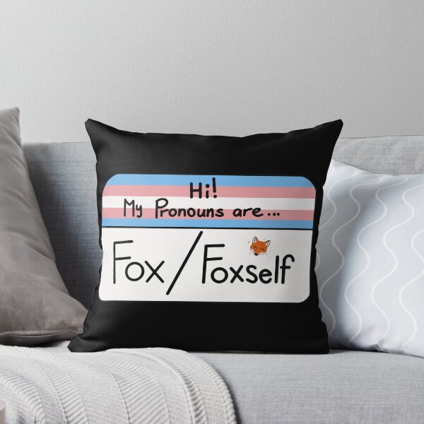 Item preview, Hi my pronouns are - Fox/Foxself - Trans pride edition designed and sold by Beelixir.