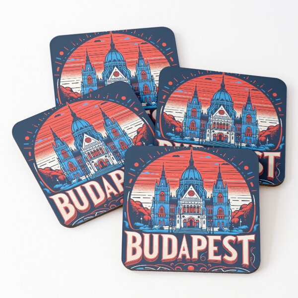 Item preview, Budapest Travel Retro Poster designed and sold by TomFrontierArt.