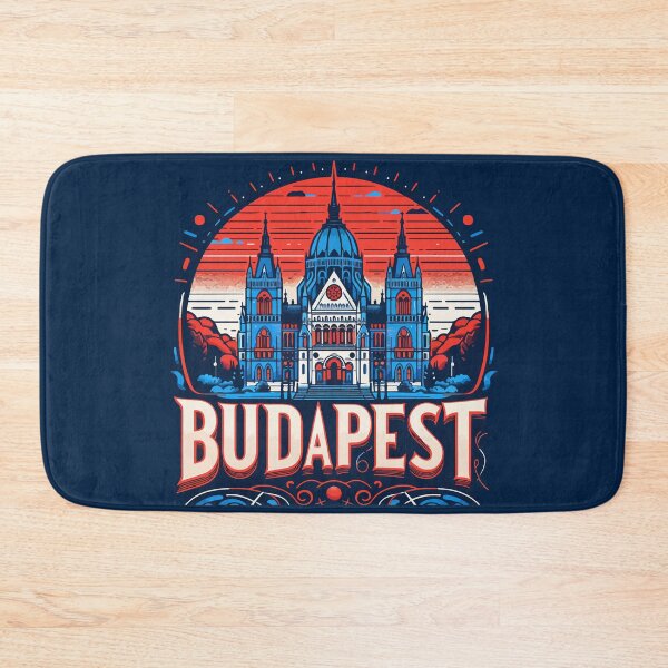 Item preview, Budapest Travel Retro Poster designed and sold by TomFrontierArt.